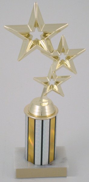 Triple Star on Round Column-Trophies-Schoppy's Since 1921