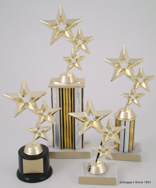 Triple Star on Round Column-Trophies-Schoppy's Since 1921