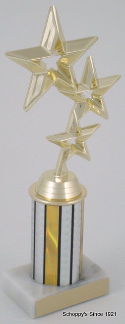 Triple Star on Round Column-Trophies-Schoppy's Since 1921