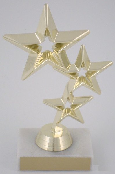 Triple Star on Marble Base-Trophies-Schoppy's Since 1921