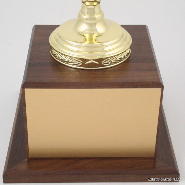 Trophy Cup - Large Gold Metal on Walnut Base - Schoppy's Since 1921