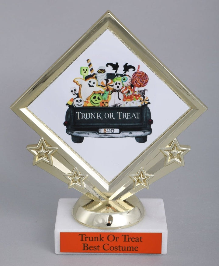 Trunk Or Treat Diamond Logo Trophy - Schoppy's Since 1921