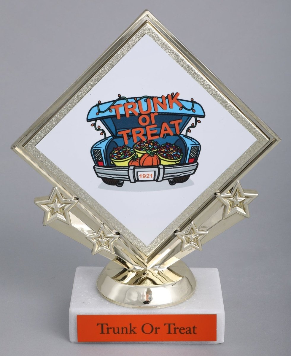 Trunk Or Treat Diamond Logo Trophy - Schoppy's Since 1921