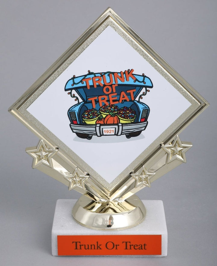 Trunk Or Treat Diamond Logo Trophy - Schoppy's Since 1921