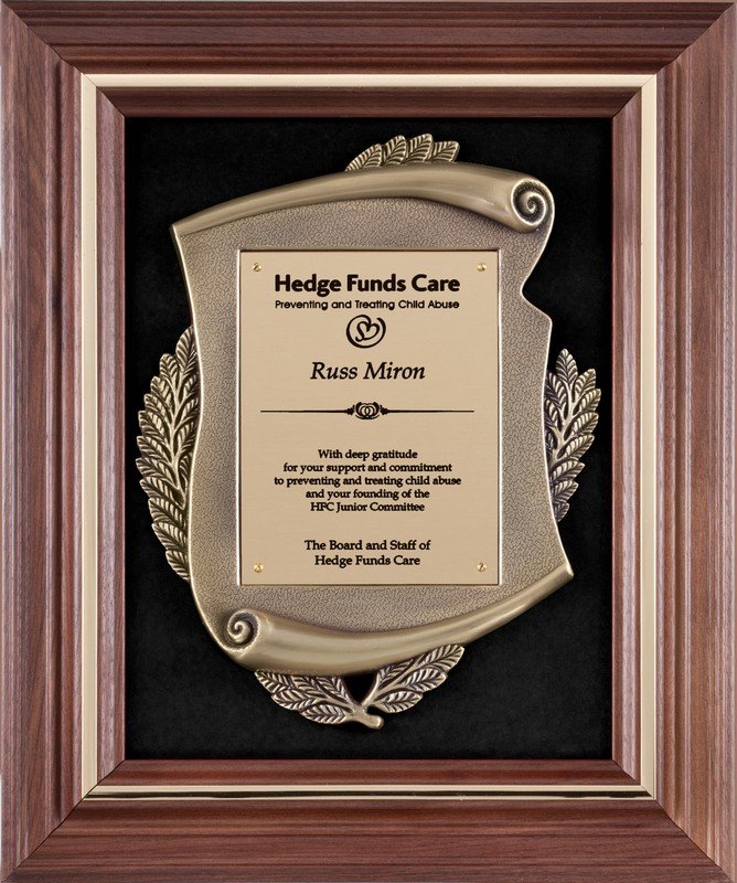 Velour Backing Walnut Frame Heavy Die Cast Plaque - Schoppy's Since 1921