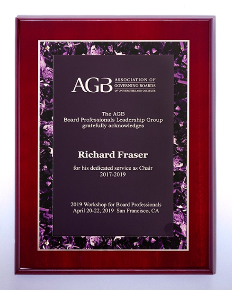 Violet Marble Border Design on Rosewood High Lustr Plaque - Schoppy's Since 1921