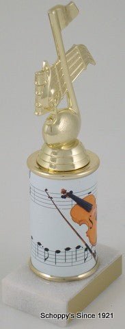 Violin Trophy with Custom Round Column - Schoppy's Since 1921