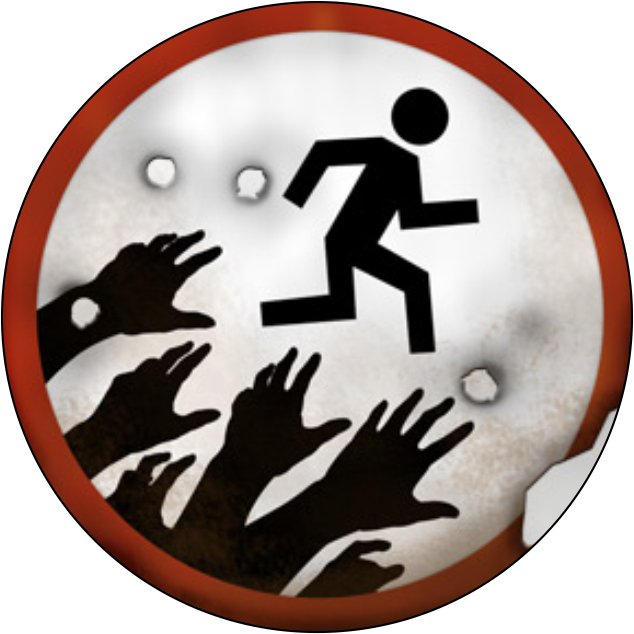 Walking Zombie Halloween Logo Trophy With Foot On Wood - Schoppy's Since 1921