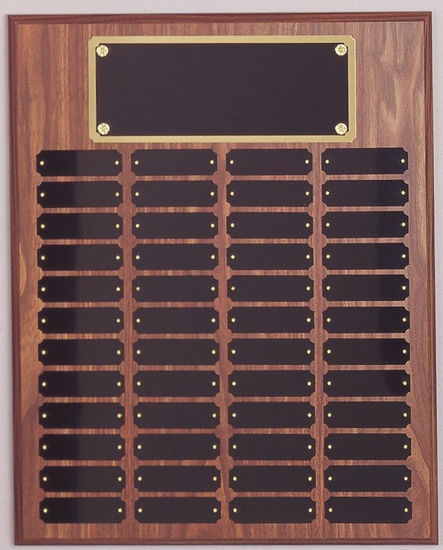 Walnut Finish Perpetual Plaque 48 Plate - Schoppy's Since 1921