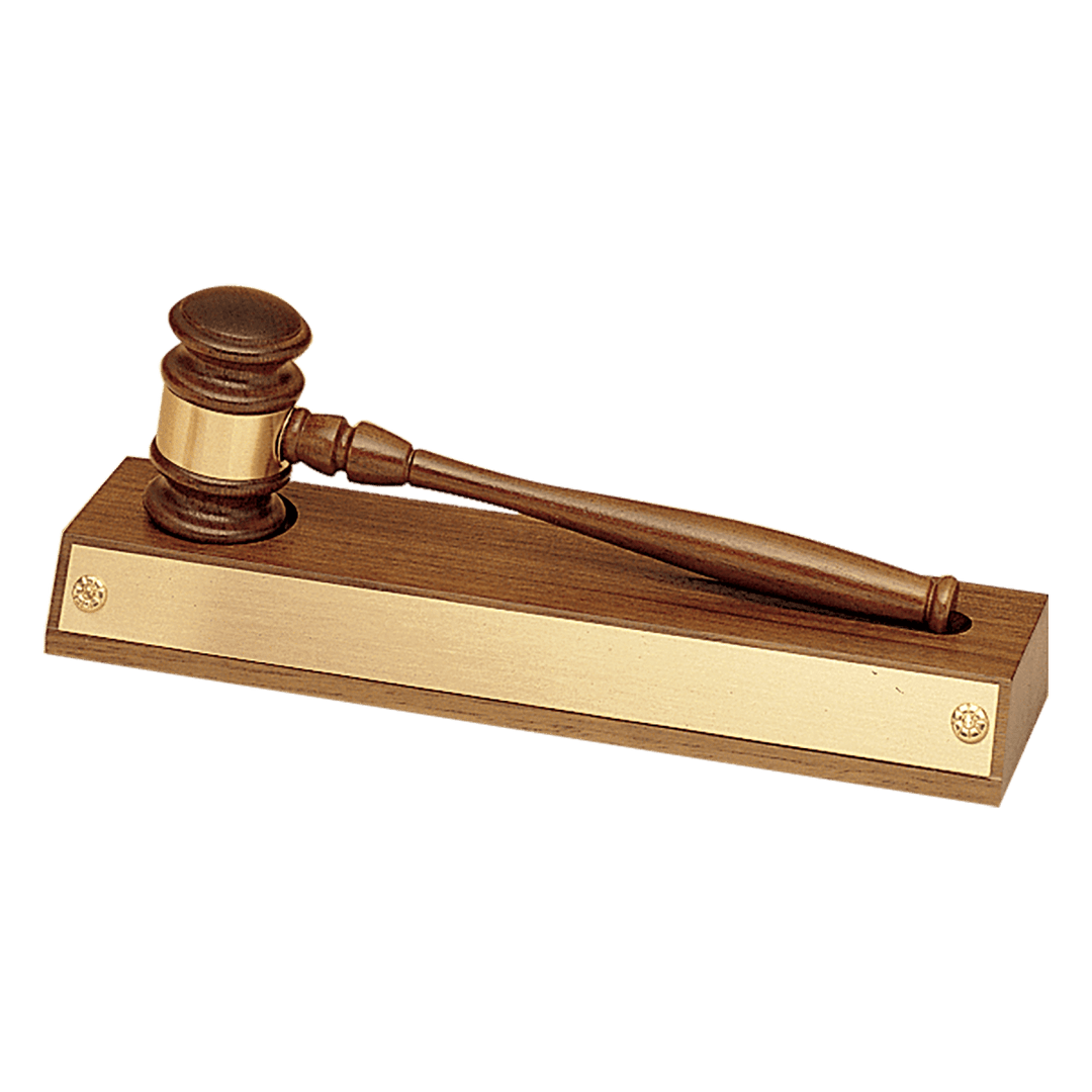 Walnut Gavel on Walnut Base - Schoppy&