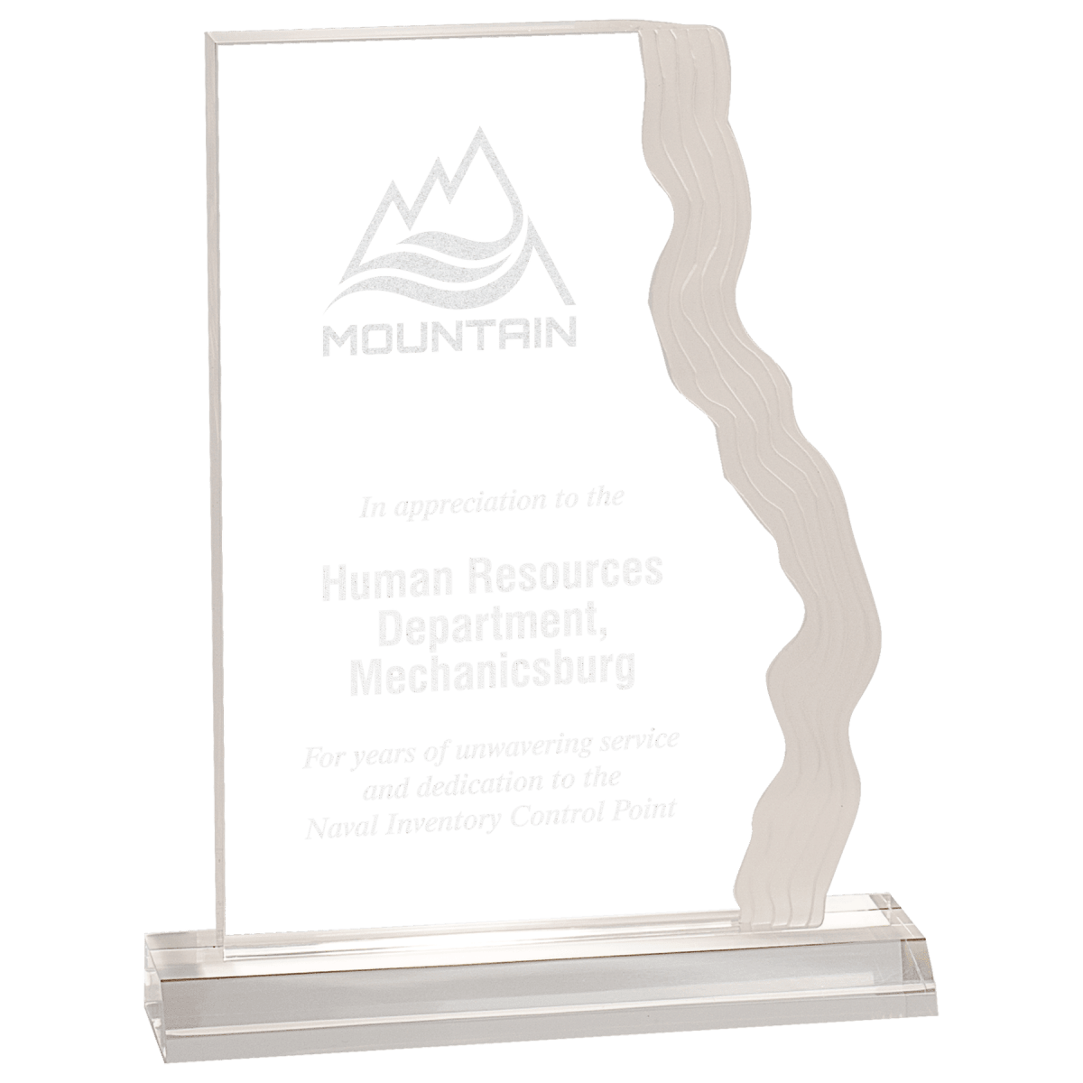 Waterfall Acrylic Award - Schoppy's Since 1921