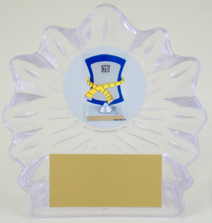 Weight Loss Acrylic Shell Logo Trophy - Schoppy's Since 1921