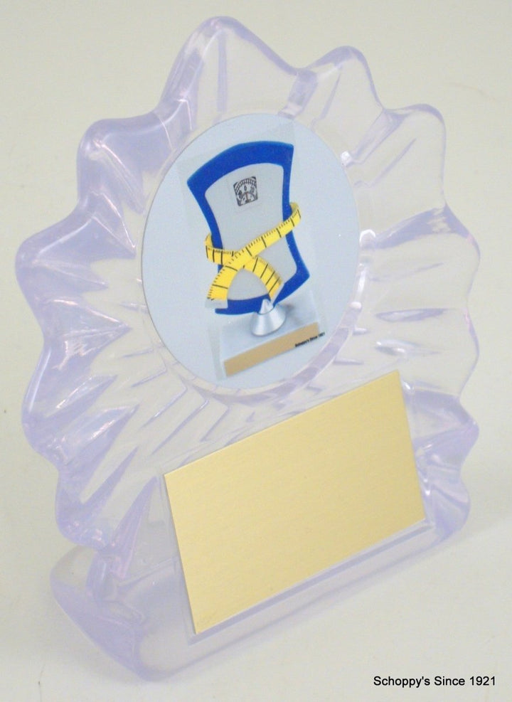 Weight Loss Acrylic Shell Logo Trophy - Schoppy's Since 1921