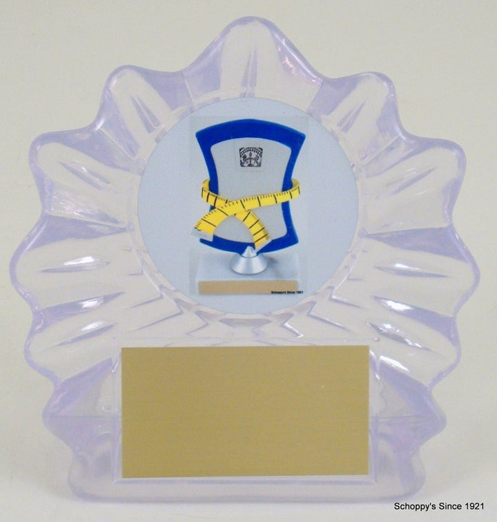 Weight Loss Acrylic Shell Logo Trophy - Schoppy's Since 1921