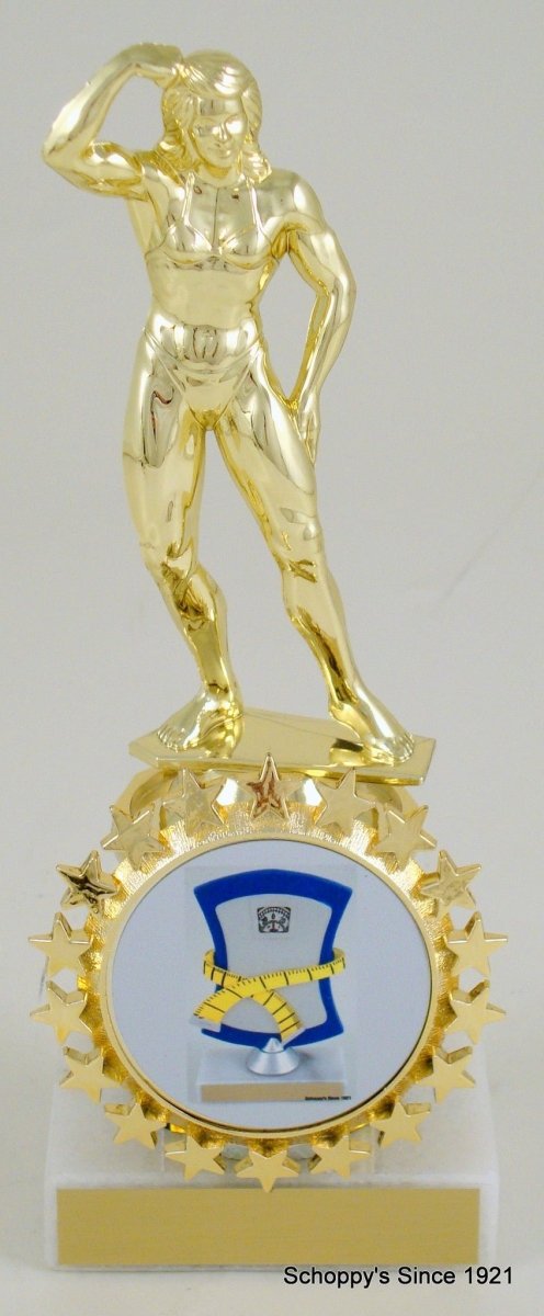 Weight Loss Adonis Trophy With Logo - Schoppy's Since 1921