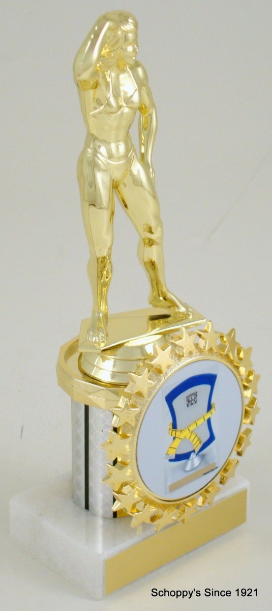 Weight Loss Adonis Trophy With Logo - Schoppy's Since 1921