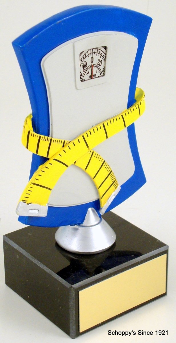 Weight Loss Scale Trophy On Black Marble Base - Schoppy's Since 1921