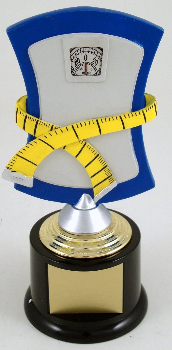 Weight Loss Scale Trophy On Black Round Base - Schoppy's Since 1921