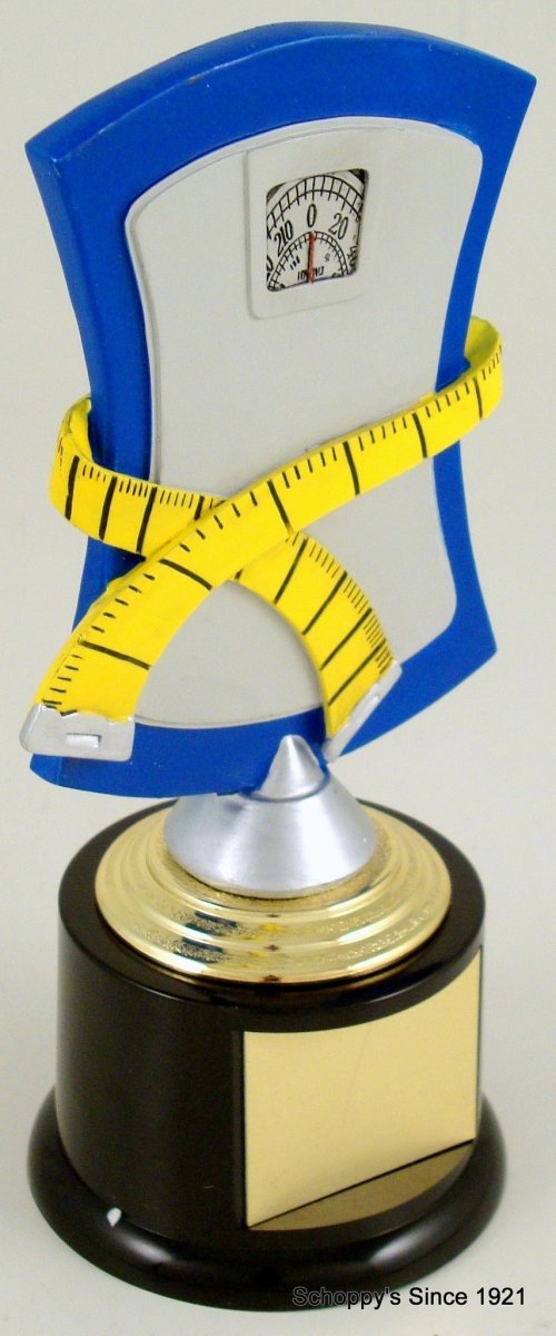 Weight Loss Scale Trophy On Black Round Base - Schoppy's Since 1921