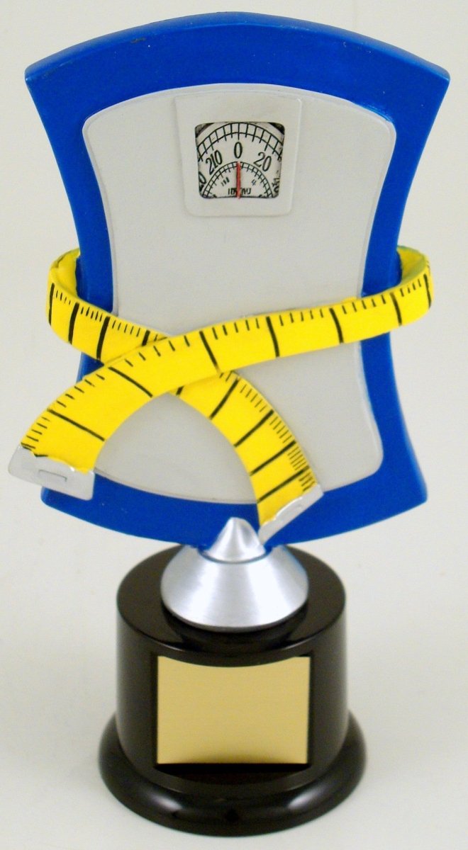 Weight Loss Scale Trophy On Black Round Base - Schoppy's Since 1921