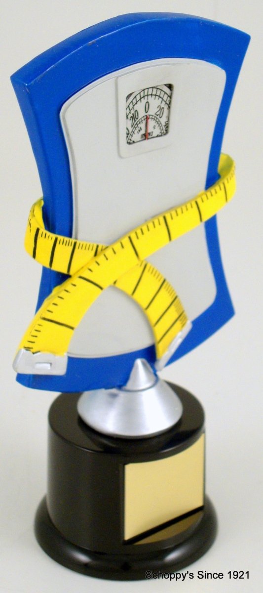 Weight Loss Scale Trophy On Black Round Base - Schoppy's Since 1921