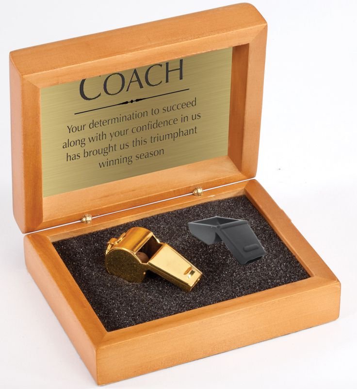 Whistle in Wooden Presentation Box - Gold Color - Schoppy's Since 1921