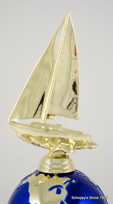 World's Greatest Sailing Trophy on Marble and Wood Base - Schoppy's Since 1921