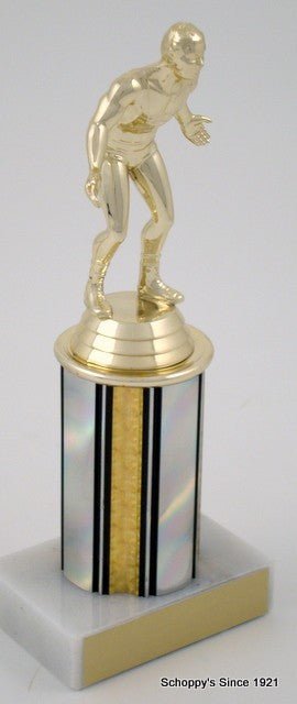 Wrestler Trophy on 3 Inch Round Column-Trophies-Schoppy's Since 1921