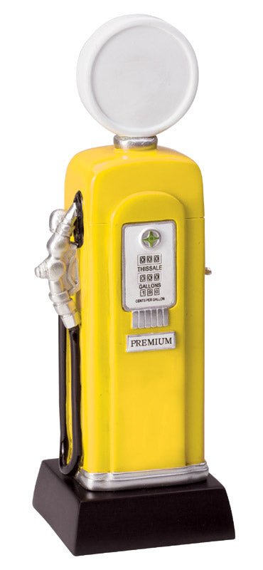 Yellow Premium Gas Pump Logo Trophy - Schoppy's Since 1921