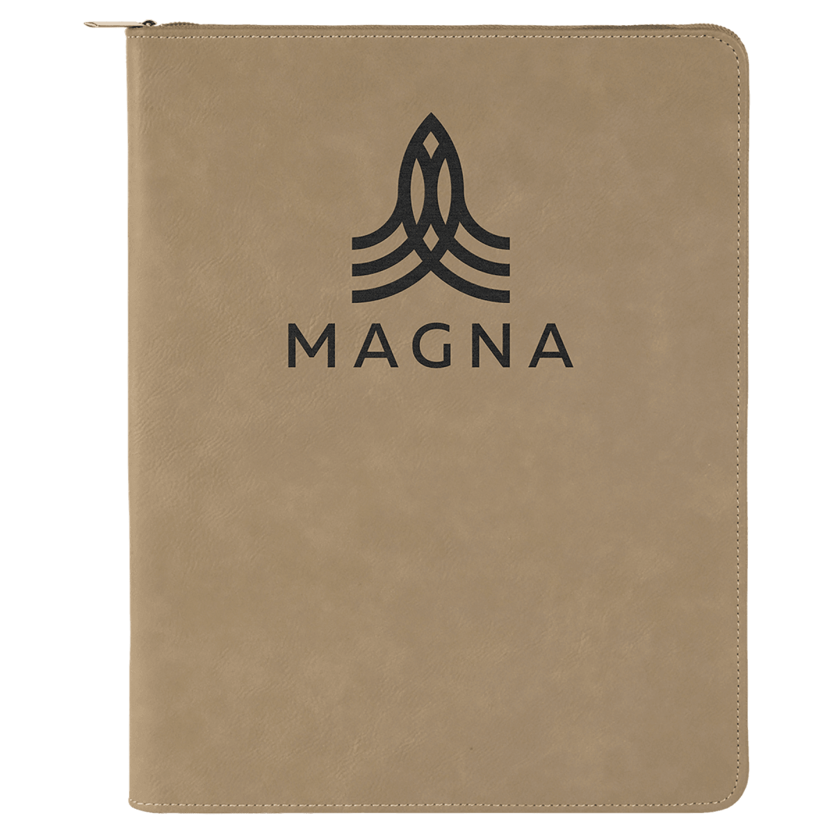 Zipper Laserable Leatherette Portfolio with Notepad - Schoppy's Since 1921