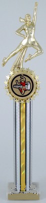 Cheerleading Trophy with Star Holder - Large-Trophies-Schoppy's Since 1921