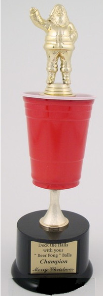 Beer Pong Trophy - Christmas Edition-Trophies-Schoppy's Since 1921