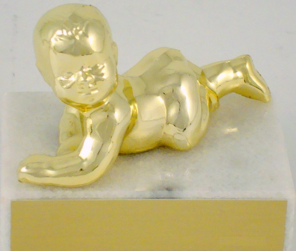 Crawling Baby on Marble Base-Trophies-Schoppy&