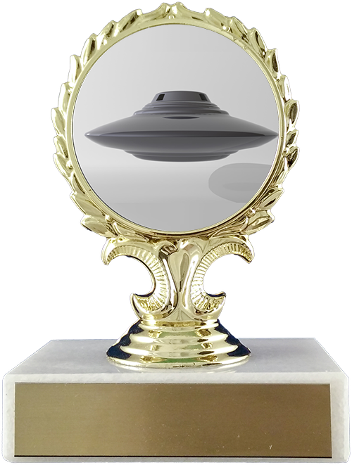 Alien Logo Trophy On Genuine Marble Base-Trophy-Schoppy&