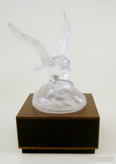 Crystal Eagle on Walnut Base-Glass & Crystal Award-Schoppy's Since 1921