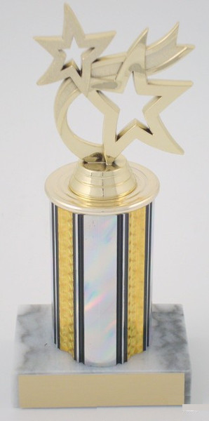 Dancing Star Trophy on 3" column & marble Base-Trophies-Schoppy's Since 1921