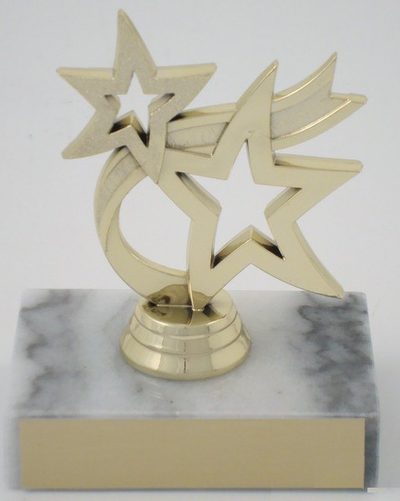 Dancing Star Trophy on Marble Base-Trophies-Schoppy's Since 1921