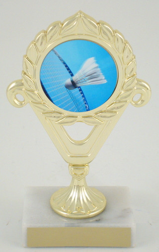 Badminton Logo Trophy Deluxe-Trophies-Schoppy's Since 1921