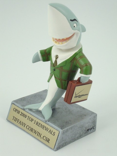 Sales Shark - Bobblehead Resin Trophy-Trophies-Schoppy's Since 1921