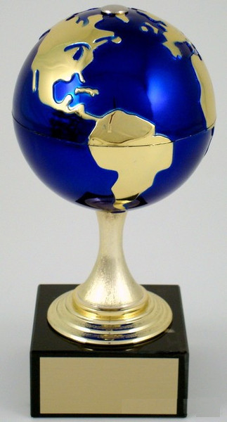 Earth Day Globe Stem on Marble Trophy-Trophies-Schoppy's Since 1921