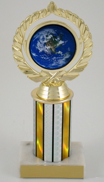 Earth Day Logo on 3" Column Trophy-Trophies-Schoppy's Since 1921