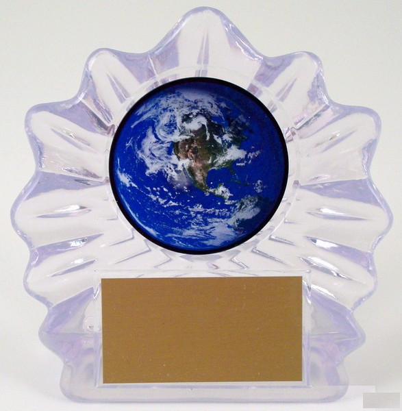 Small Shell Trophy with Earth Day Logo-Trophies-Schoppy&