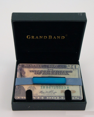 Grand Band Stainless Steel Blue-Money Clip-Schoppy's Since 1921