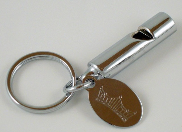 Whistle Key Chain with Pageant Crown Logo-Key Chain-Schoppy&
