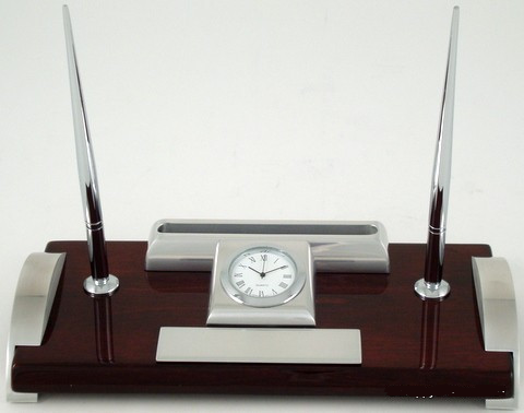 Leeber Desk Clock Card Holder-Clock-Schoppy&