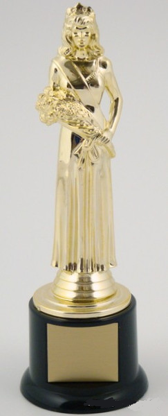 Beauty Queen Trophy on Round Base Small-Trophies-Schoppy&