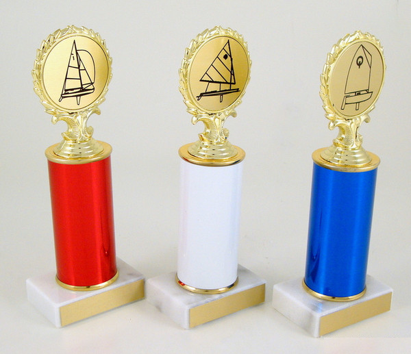 Sail Boat Logo Original Metall Roll Column Trophy-Trophies-Schoppy&