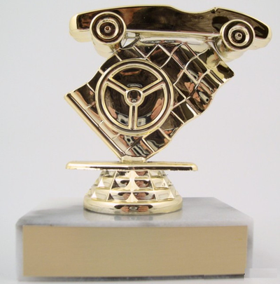 Pinewood Derby Trophy with Flag-Trophies-Schoppy's Since 1921