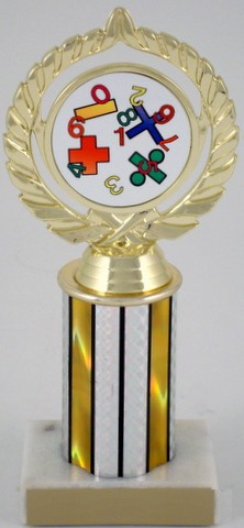 Math Logo on Round Column-Trophies-Schoppy's Since 1921