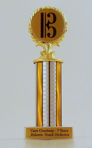 Alto Clef Column Trophy on Marble Base-Trophies-Schoppy's Since 1921